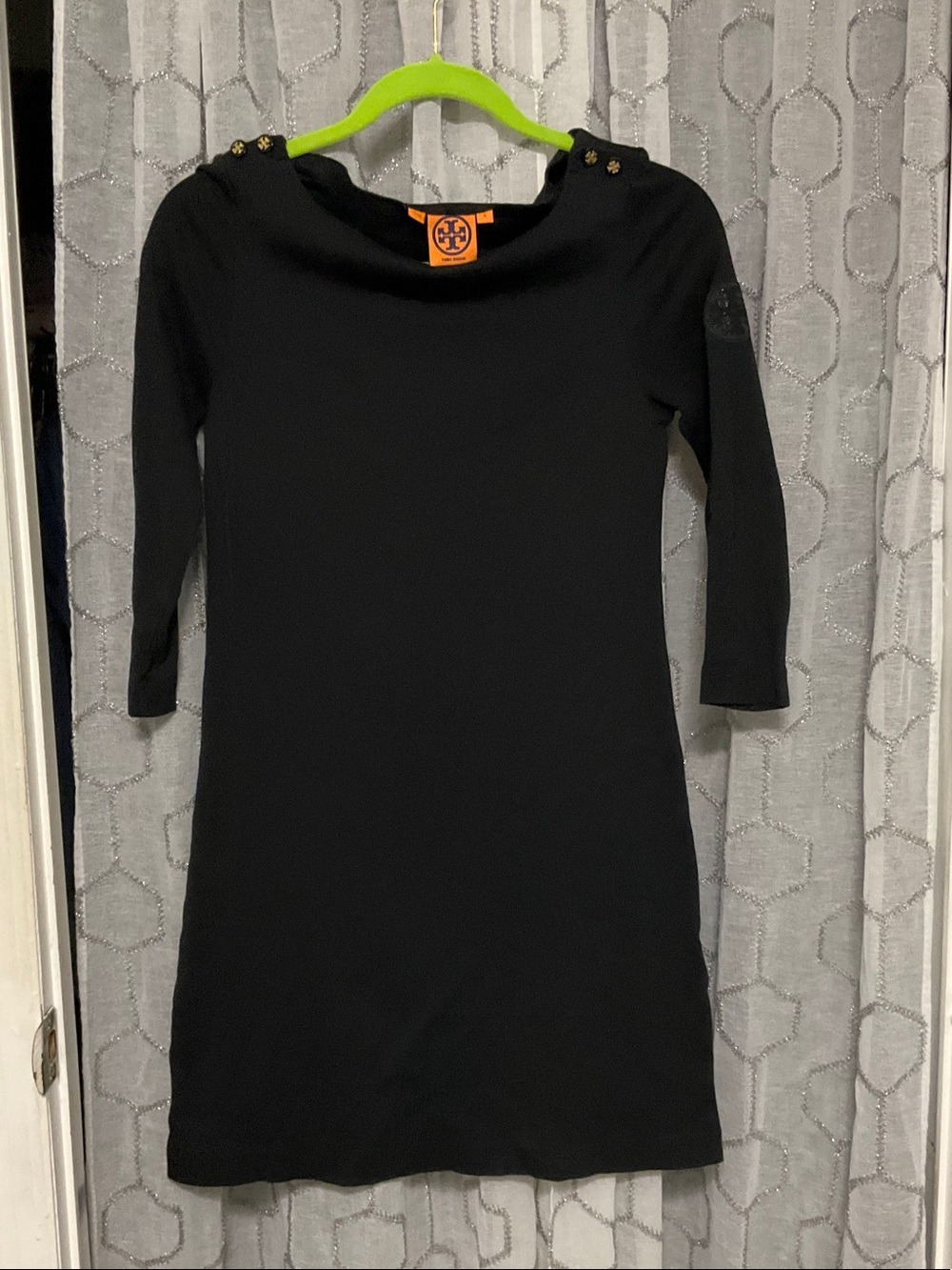 Tory Burch Black Boatneck Knit Dress